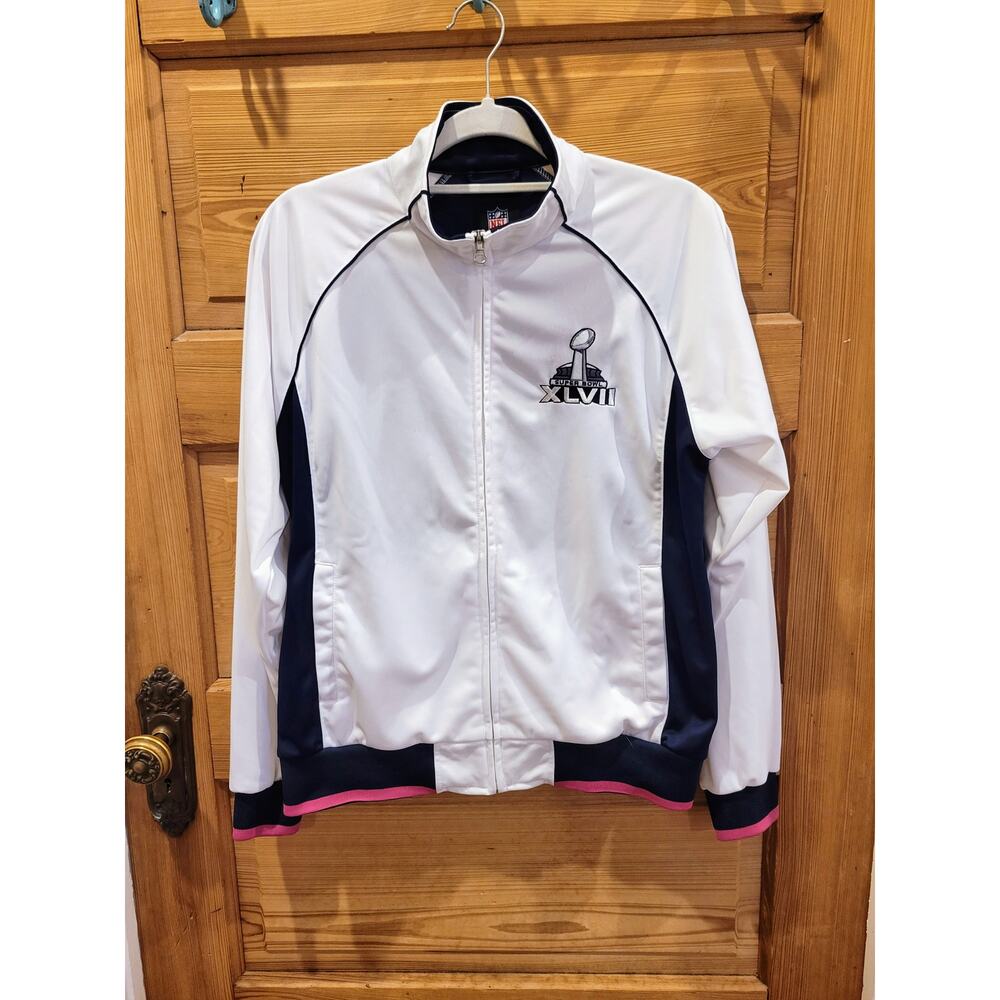 Official NFL Super Bowl XLVII New Orleans Track Jacket Womens Size L